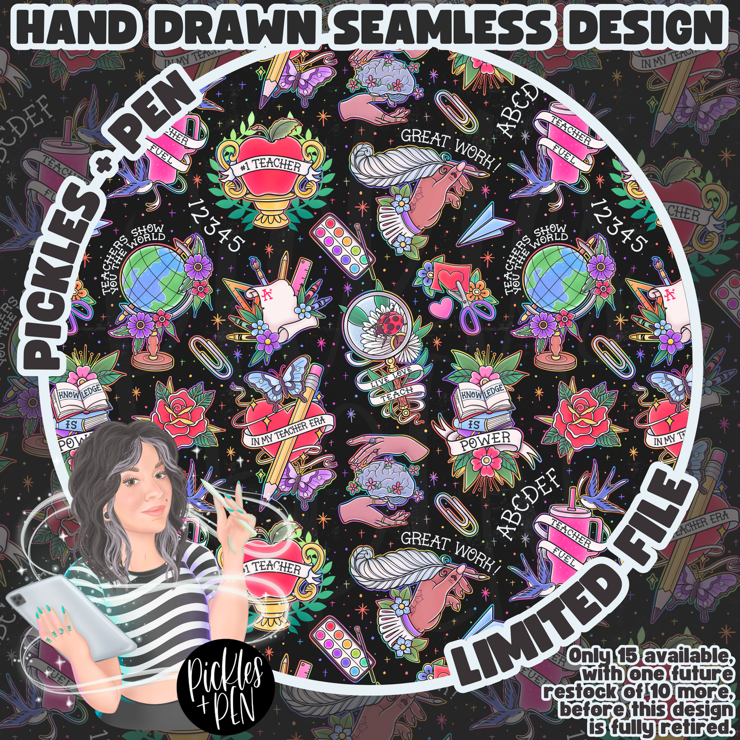 TEACHER Tattoo Flash Career Series SMLSS [LIMITED]