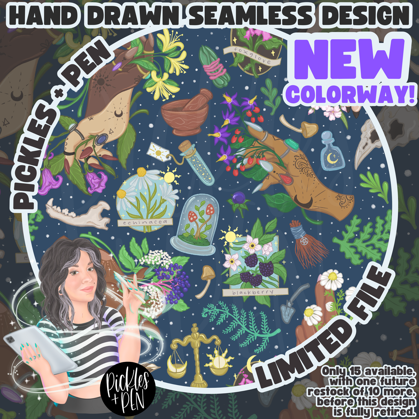 NEW COLORWAYS Herbal Witch Hands SMLSS + COORDS [LIMITED]
