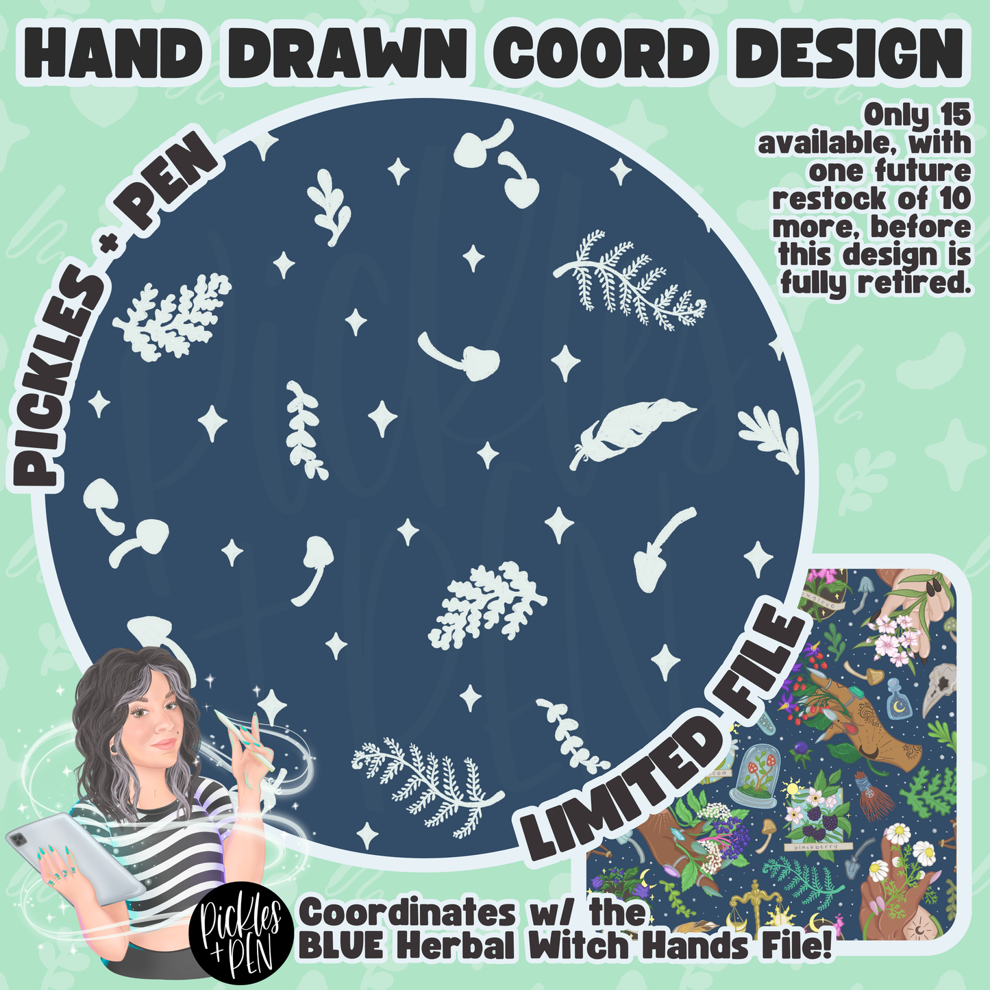 NEW COLORWAYS Herbal Witch Hands SMLSS + COORDS [LIMITED]