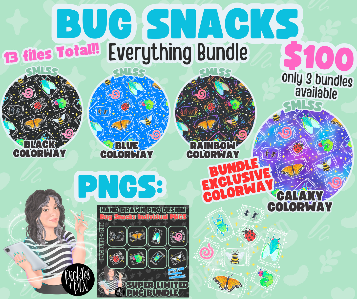 Bug Snacks EVERYTHING BUNDLE [ONLY THREE]