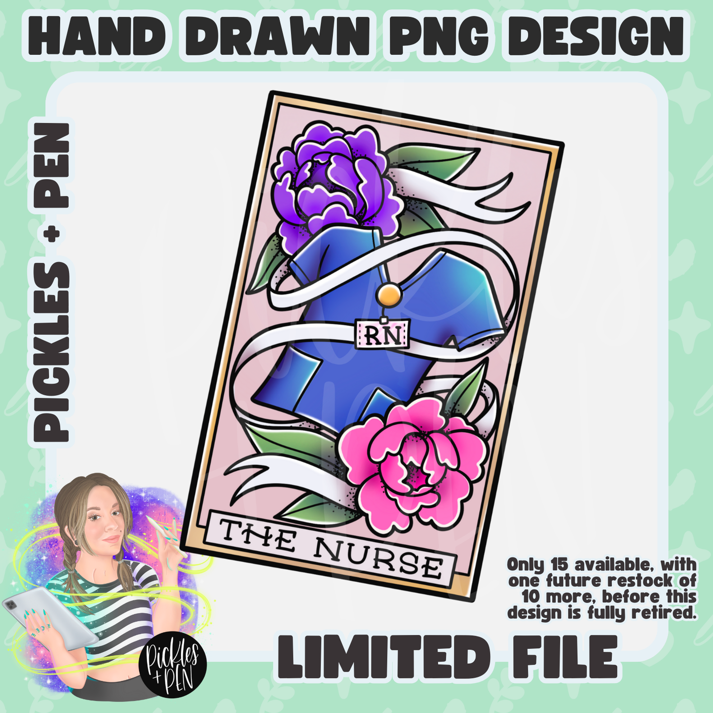 NURSING: Tattoo Flash Career Series COLORFUL PNGs [LIMITED]