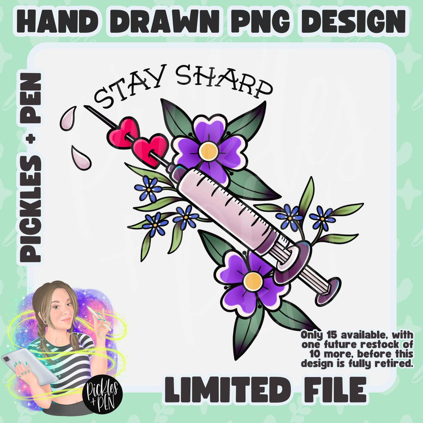 NURSING: Tattoo Flash Career Series COLORFUL PNGs [LIMITED]
