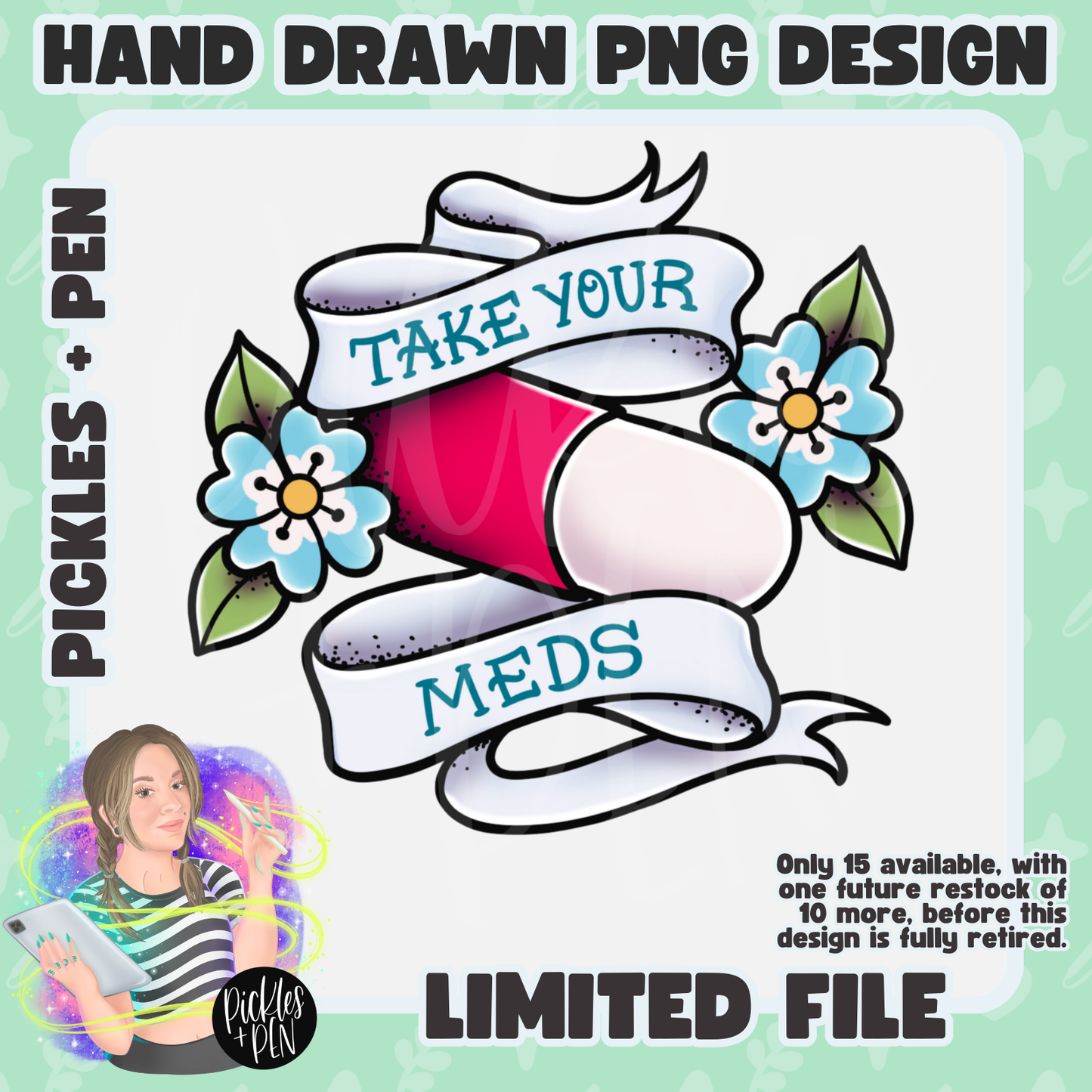 NURSING: Tattoo Flash Career Series COLORFUL PNGs [LIMITED]