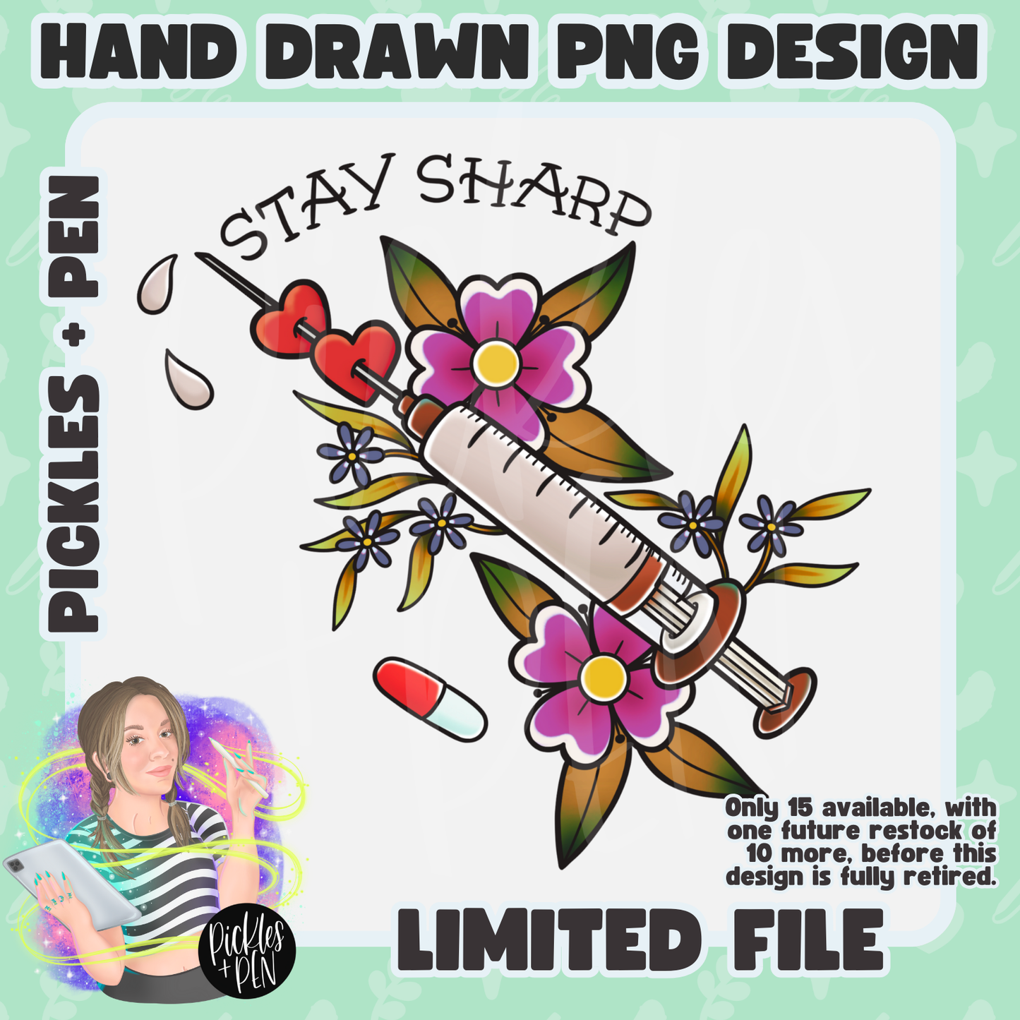 NURSING: Tattoo Flash Career Series DARK PNGs [LIMITED]