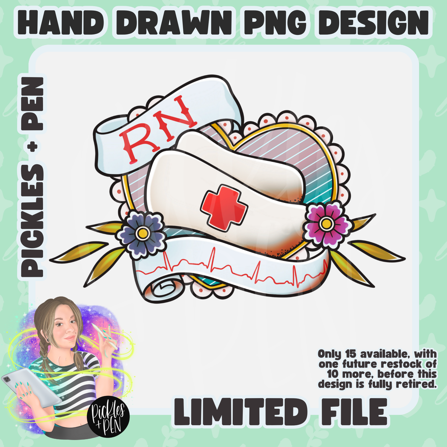 NURSING: Tattoo Flash Career Series DARK PNGs [LIMITED]