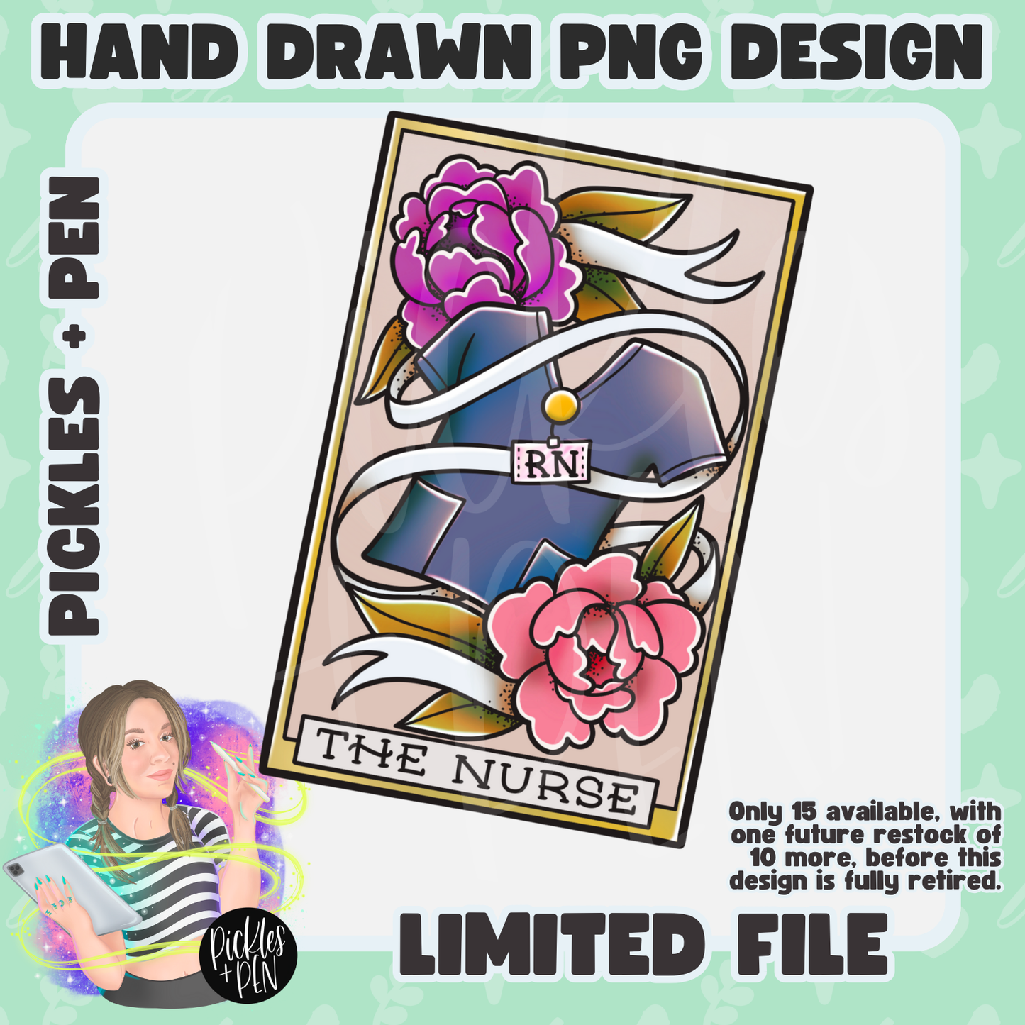 NURSING: Tattoo Flash Career Series DARK PNGs [LIMITED]