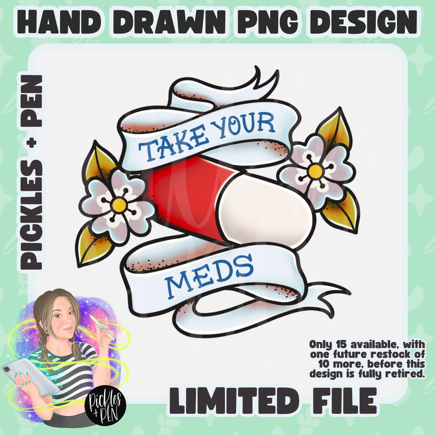 NURSING: Tattoo Flash Career Series DARK PNGs [LIMITED]