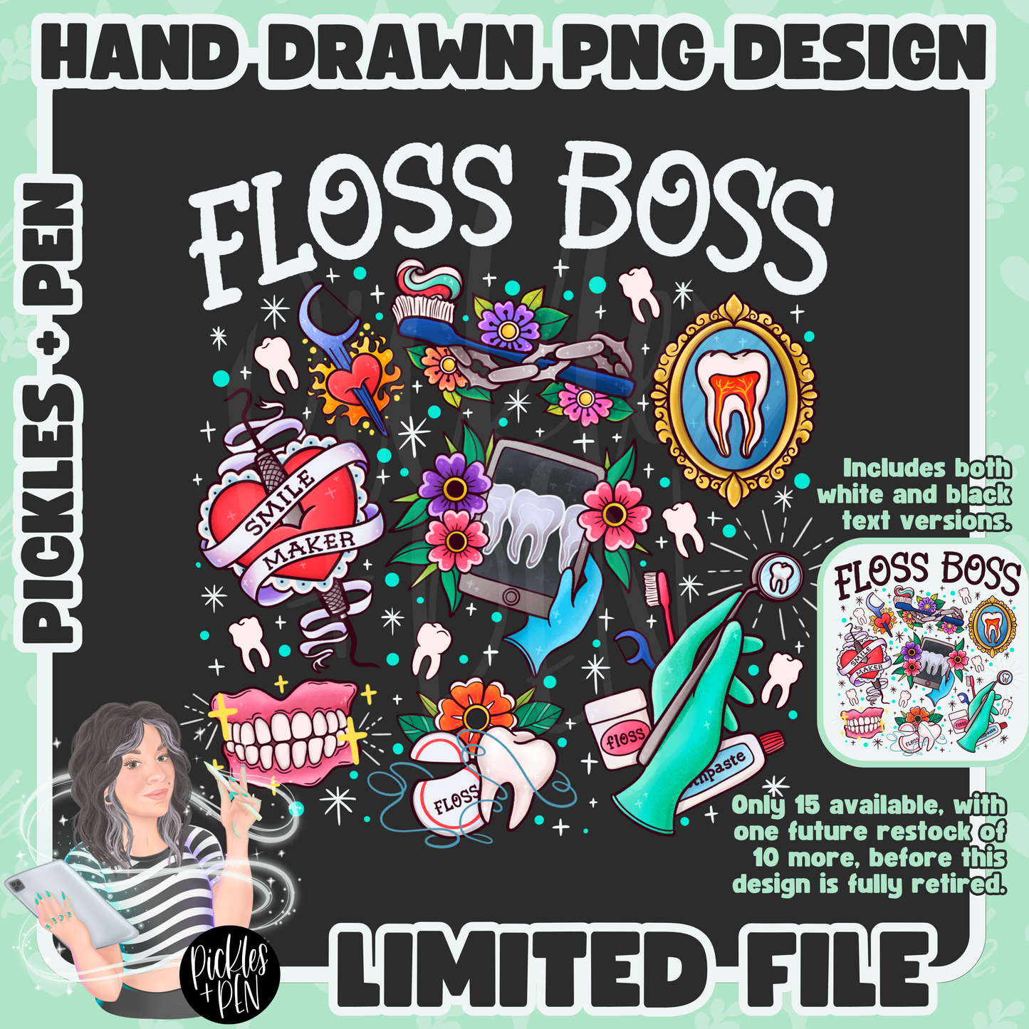DENTAL Tattoo Flash Career Series EVERYTHING BUNDLE [ONLY THREE]