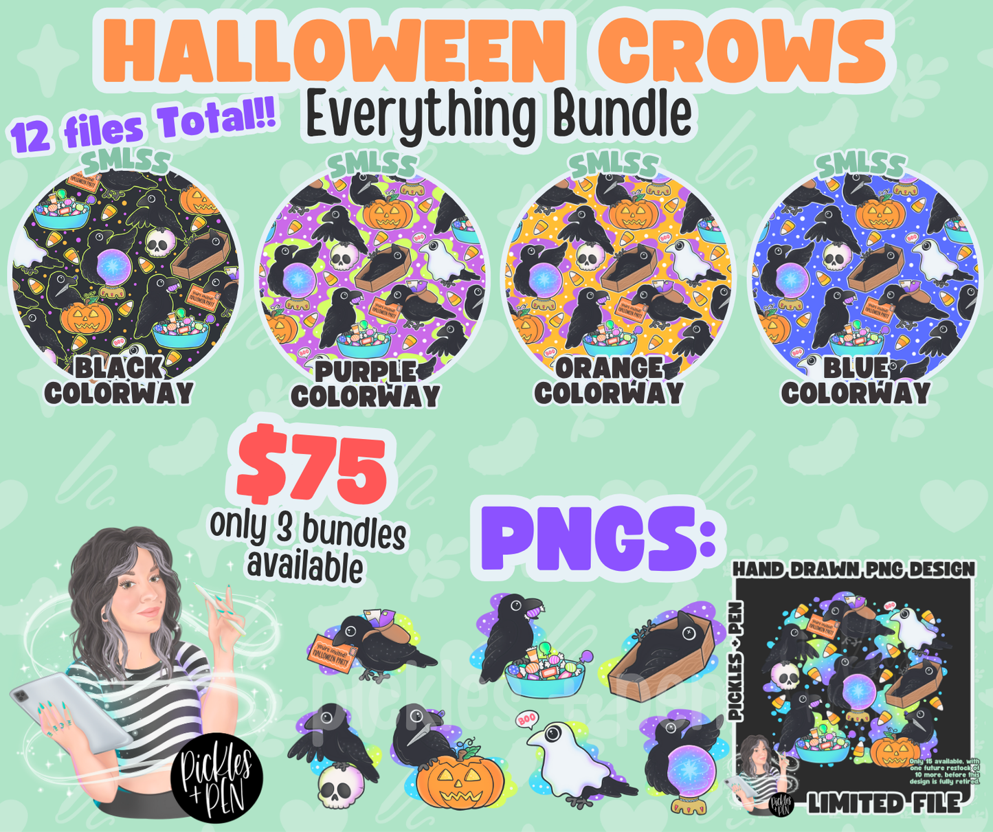 JUST FOR REPS Halloween Crows EVERYTHING BUNDLE [ONLY THREE]