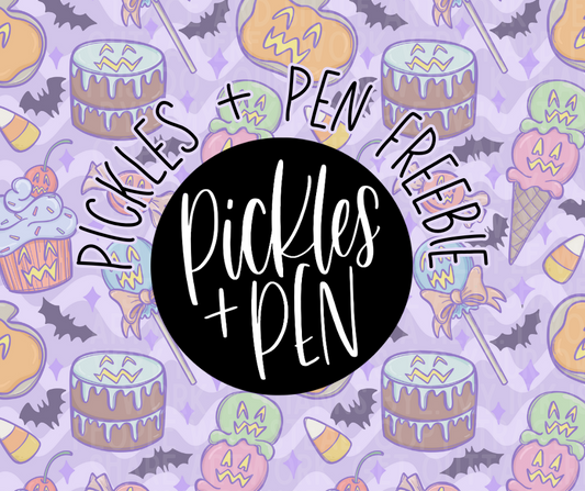 FREEBIE Pastel Halloween Treats Seamless File