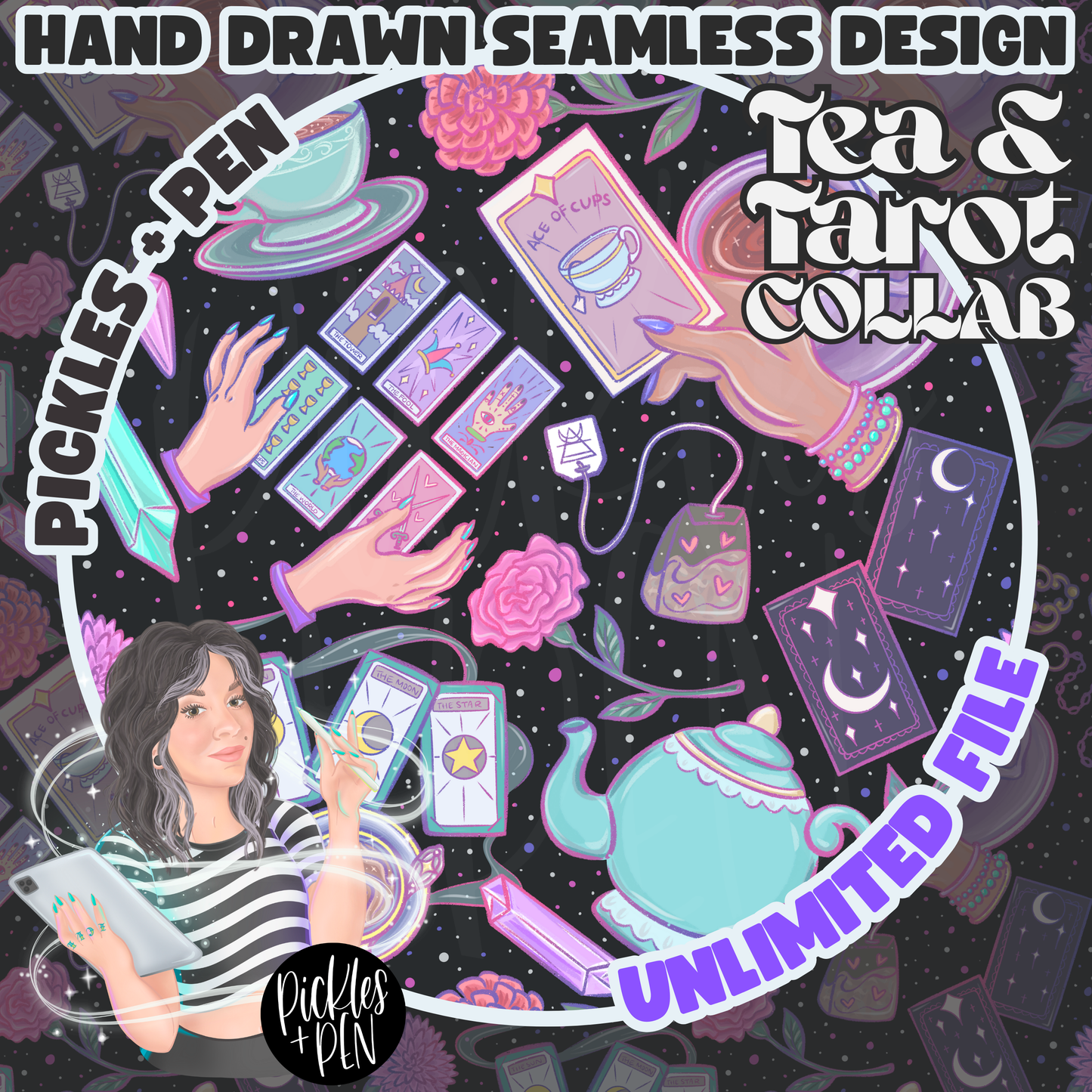 Tea & Tarot NEW Colorway Flash Freebie [FIRST 25 ARE FREE, then $5]