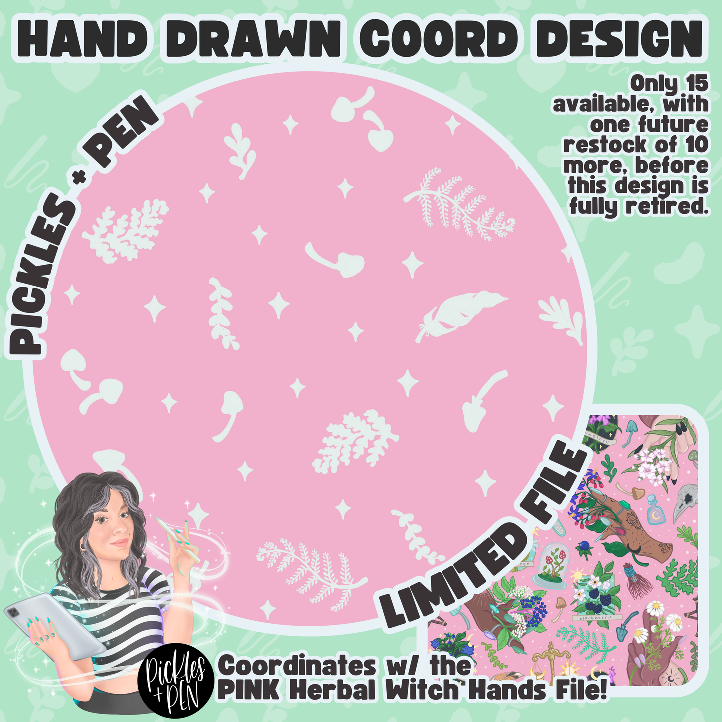 NEW COLORWAYS Herbal Witch Hands SMLSS + COORDS [LIMITED]