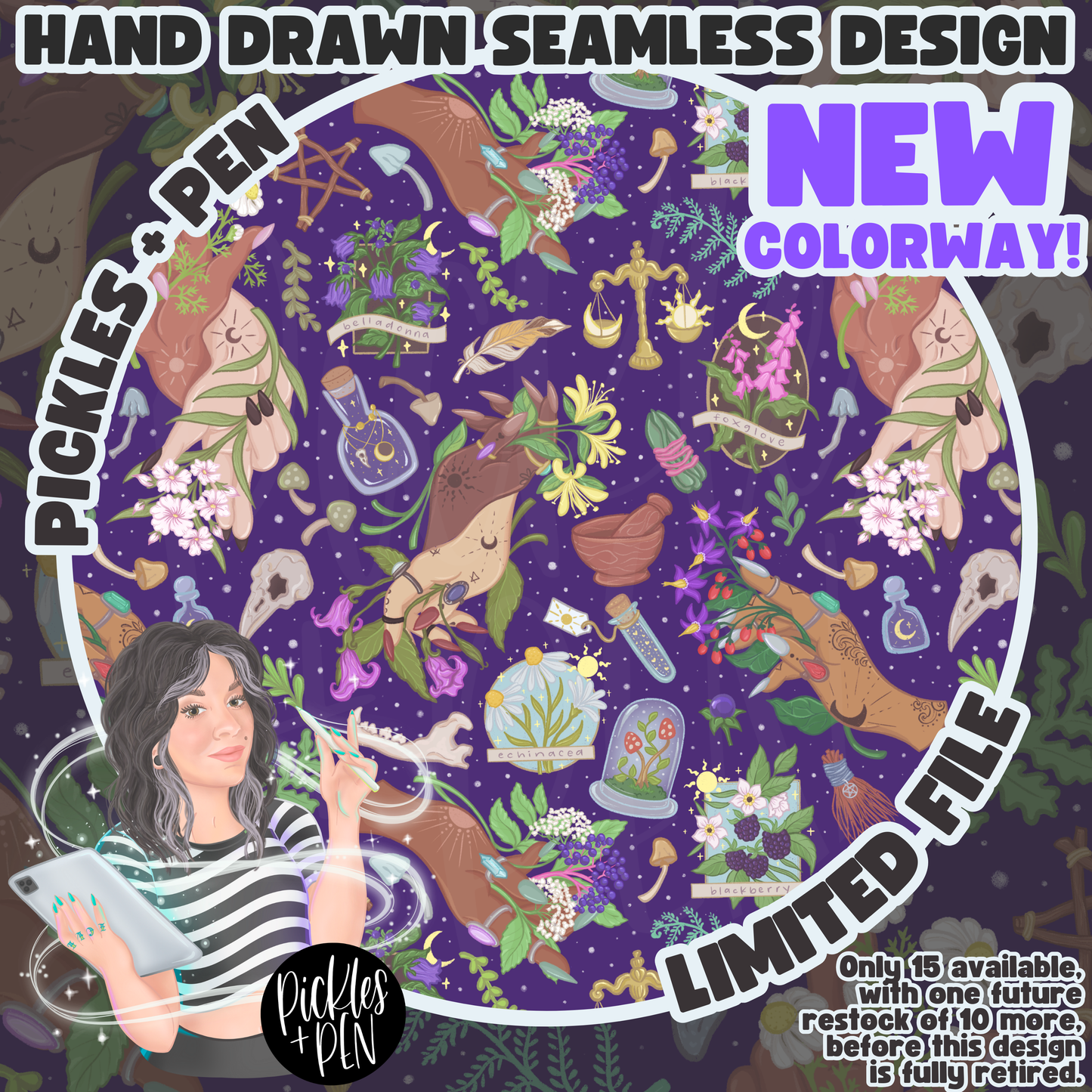 NEW COLORWAYS Herbal Witch Hands SMLSS + COORDS [LIMITED]