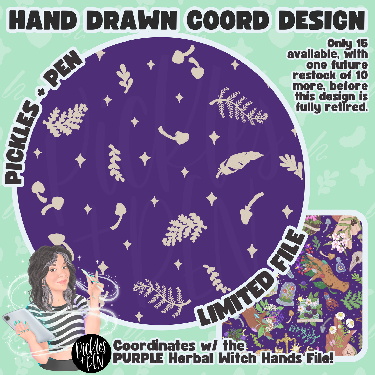 NEW COLORWAYS Herbal Witch Hands SMLSS + COORDS [LIMITED]