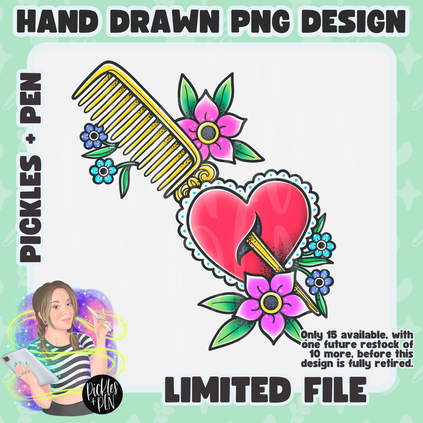 HAIRSTYLIST: Tattoo Flash Career Series RAINBOW PNGs [LIMITED]