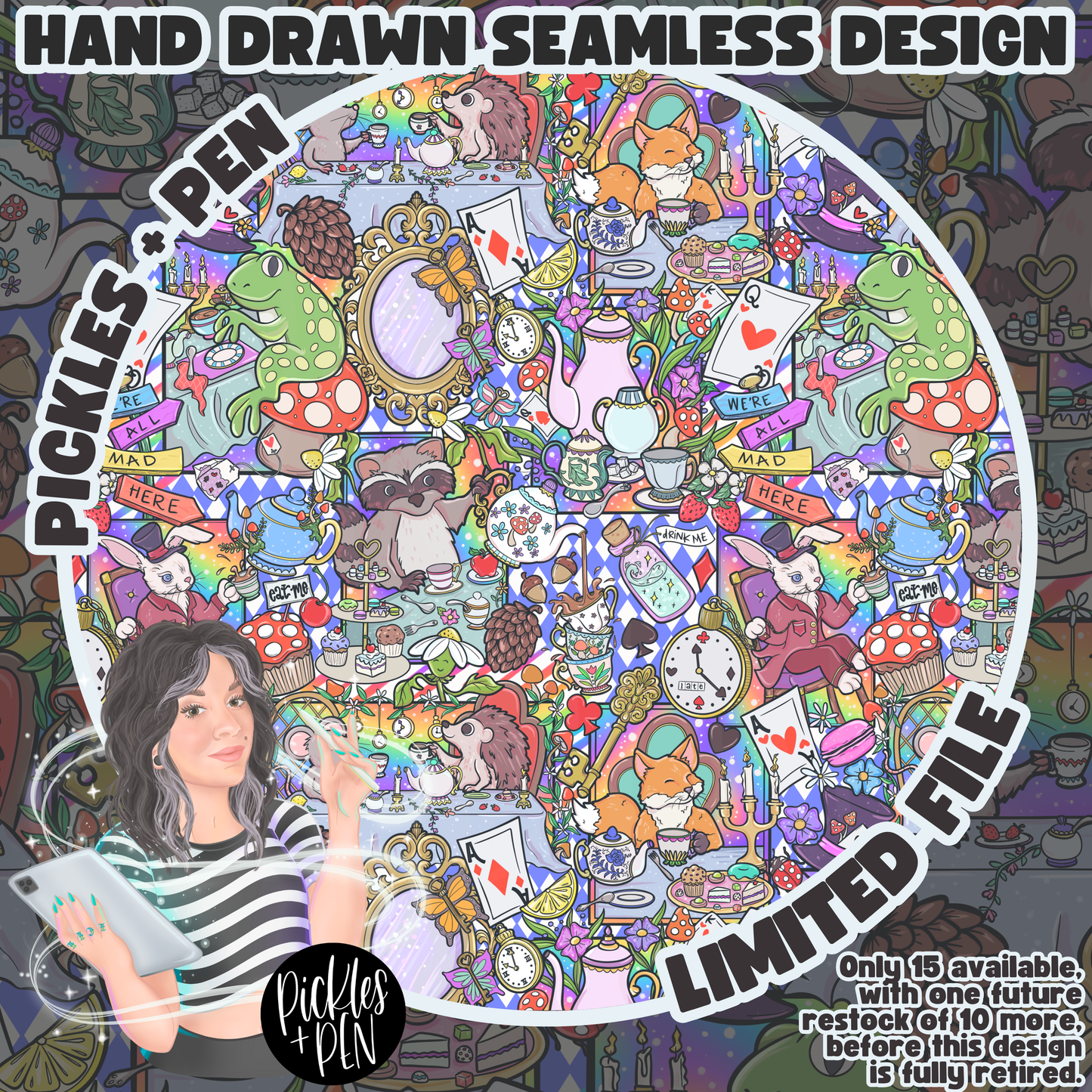 NEW COLORWAY Rainbow Mad Tea Party SMLSS [LIMITED]