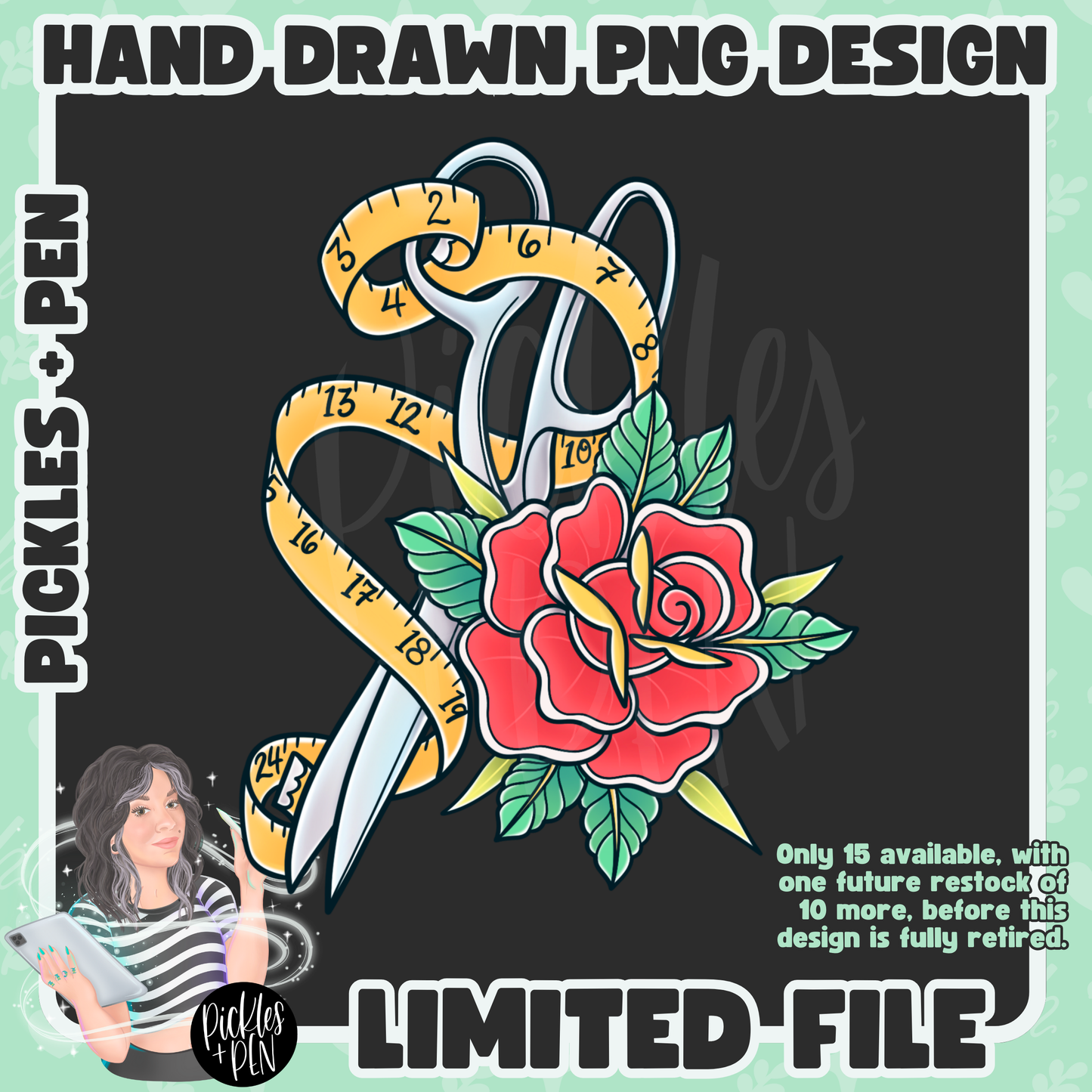 SEAMSTRESS Tattoo Flash Career Series PNGs [LIMITED]