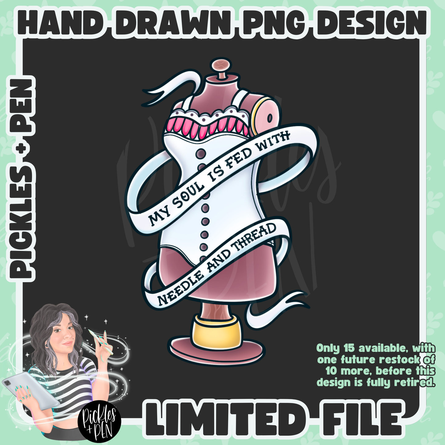 SEAMSTRESS Tattoo Flash Career Series PNGs [LIMITED]