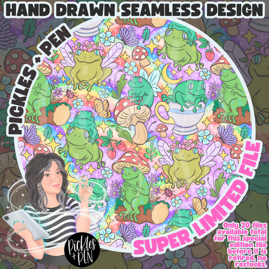 SPECIAL COLORWAY Purple Cottagecore Frogs SMLSS [SUPER LIMITED]