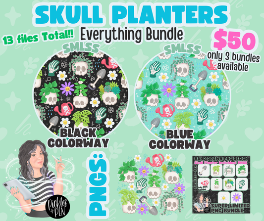 Skull Planter EVERYTHING BUNDLE [ONLY THREE]