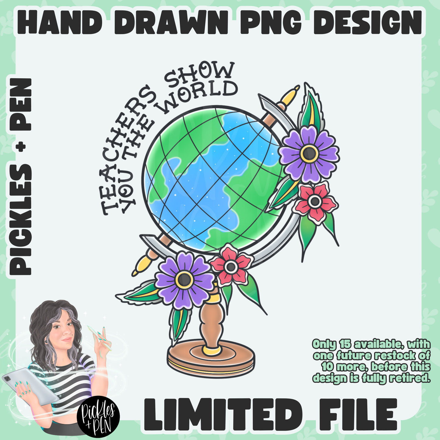 TEACHER Tattoo Flash Career Series PNGs [LIMITED]