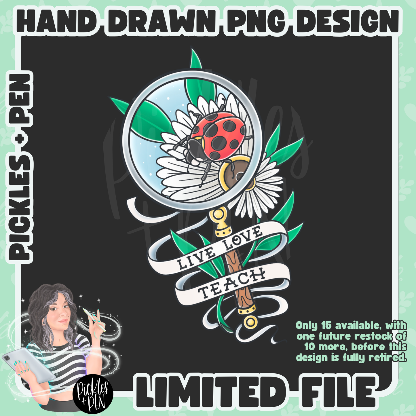 TEACHER Tattoo Flash Career Series PNGs [LIMITED]