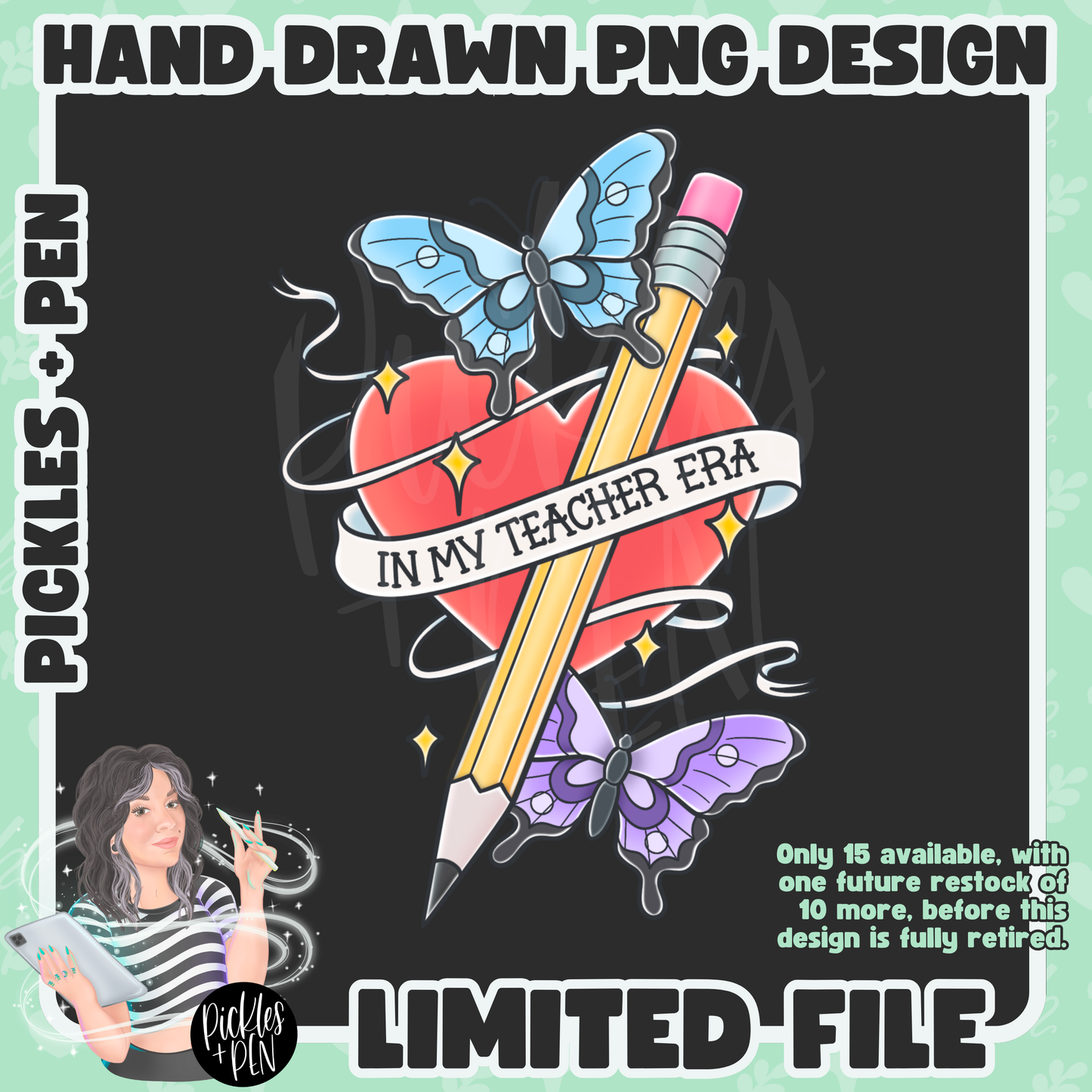 TEACHER Tattoo Flash Career Series PNGs [LIMITED]