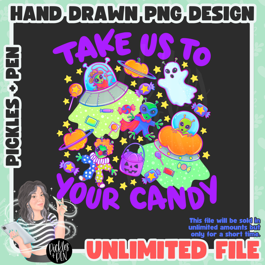 UFOs Trick Or Treating PNG [UNLIMITED] FIRST 30 for only $5!