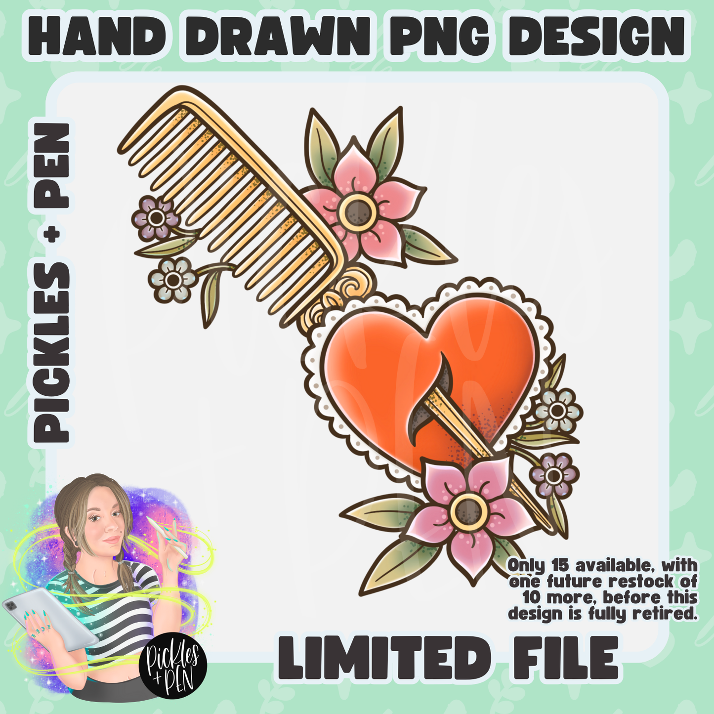 HAIRSTYLIST: Tattoo Flash Career Series VINTAGE PNGs [LIMITED]